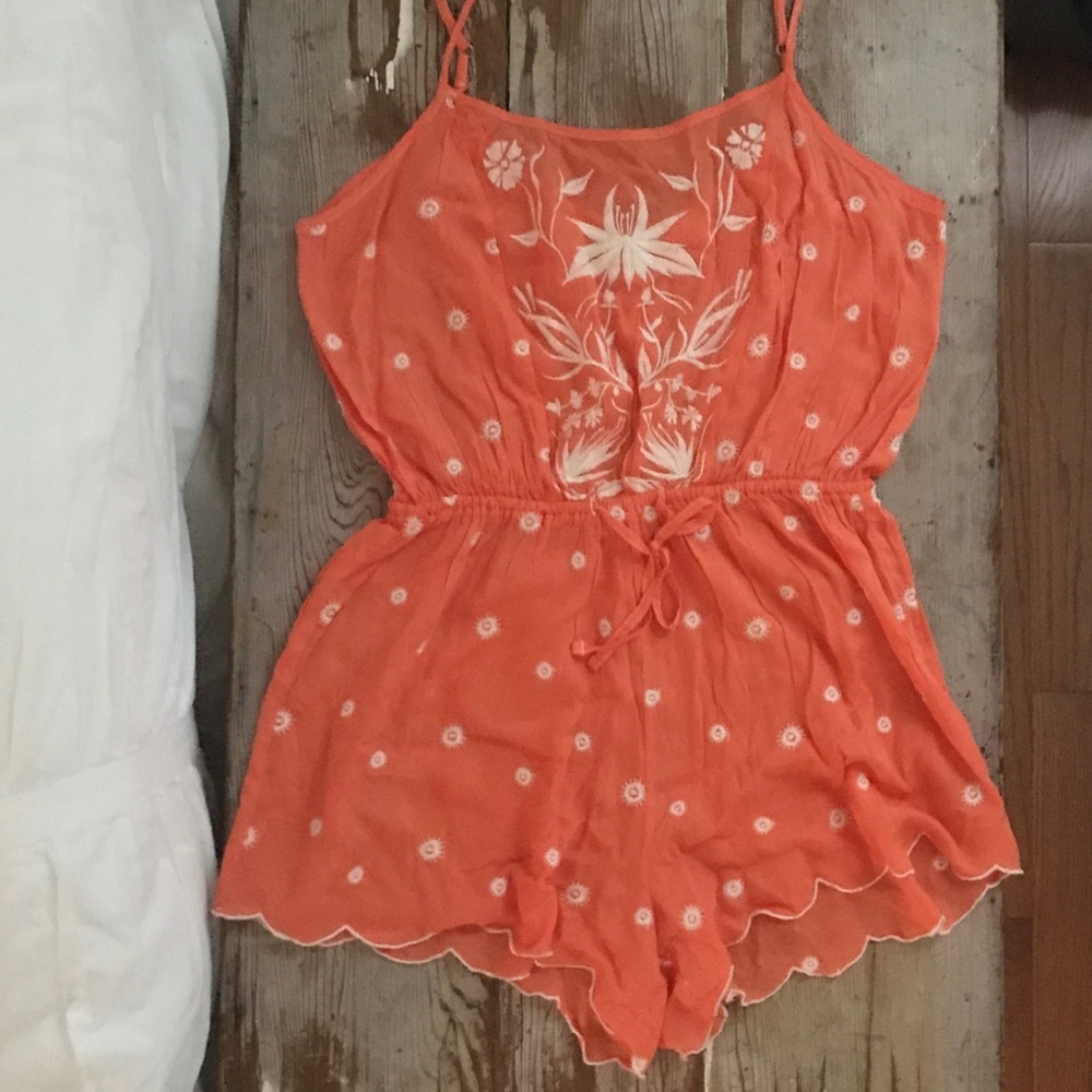 Anthropologie embroidered romper